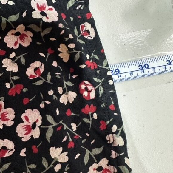 NWT J. Jill Women's Wherever Floral Crew Neck 3/4 Sleeve Blouse Black XL Petite - Picture 12 of 12